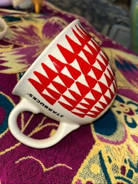 Starbucks collectible mug red/white preloved